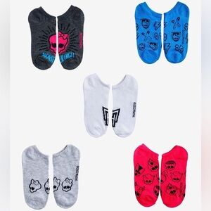 Monster High Icons No-Show Socks 5 Pair